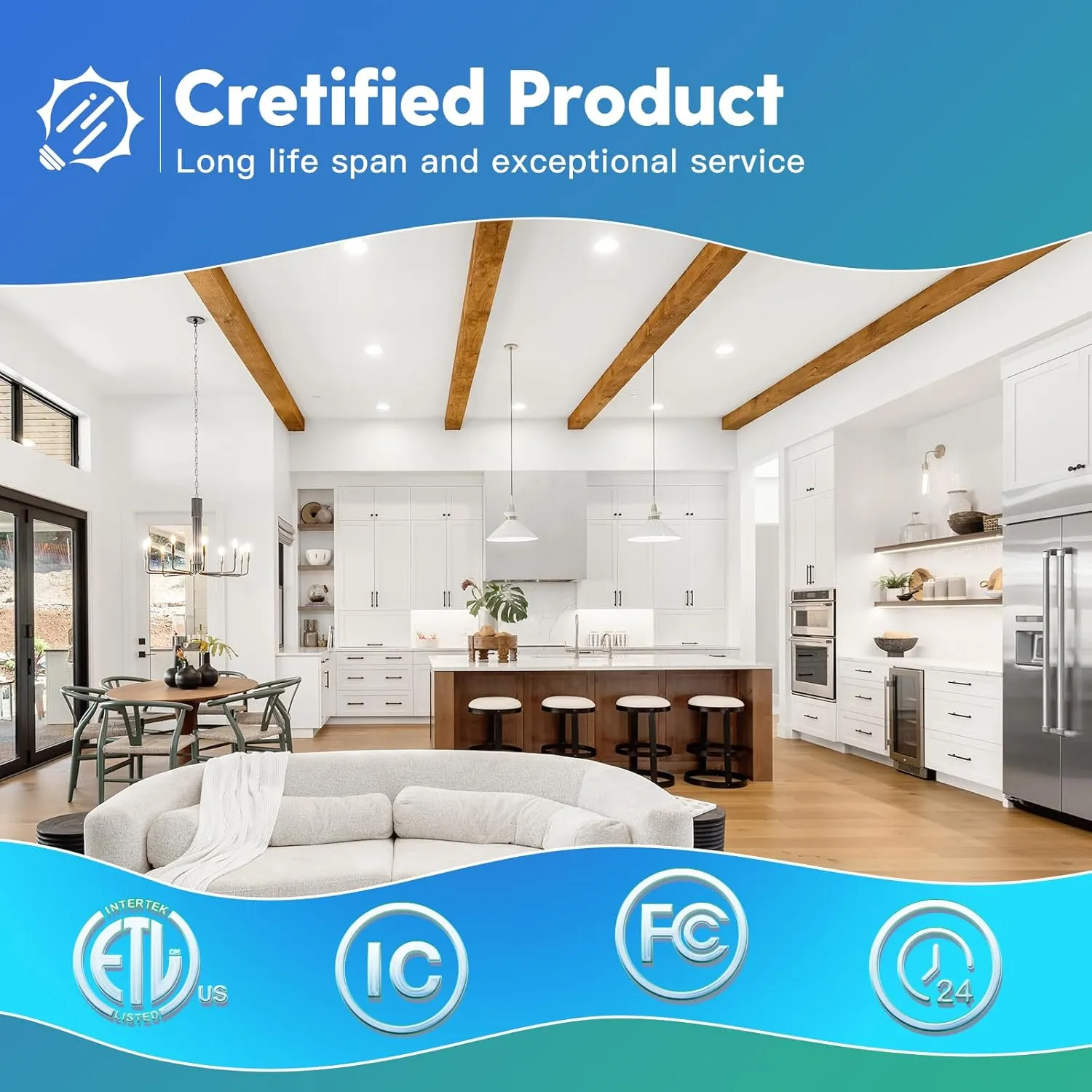FREELICHT 12 Pack 4 Inch 5CCT Ultra-Thin LED Recessed Ceiling Light with Junction Box, 2700K/3000K/3500K/4000K/5000K Selectable, 700LM Brightness, Dimmable Canless Wafer Downlight, 10WEqv90W, ETL&FCC