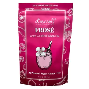 Frozen Cocktail Drink Mix - Makes 10 Wine Slushies - Drink Powder Pouches for Alcohol - All Natural Low Sugar Mixer, No Blender Needed - Frosé