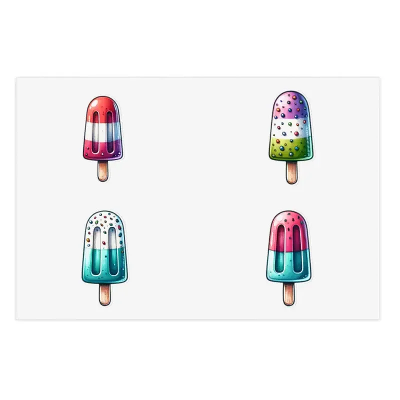 Fun Style with Colorful Popsicles Sticker Sheets