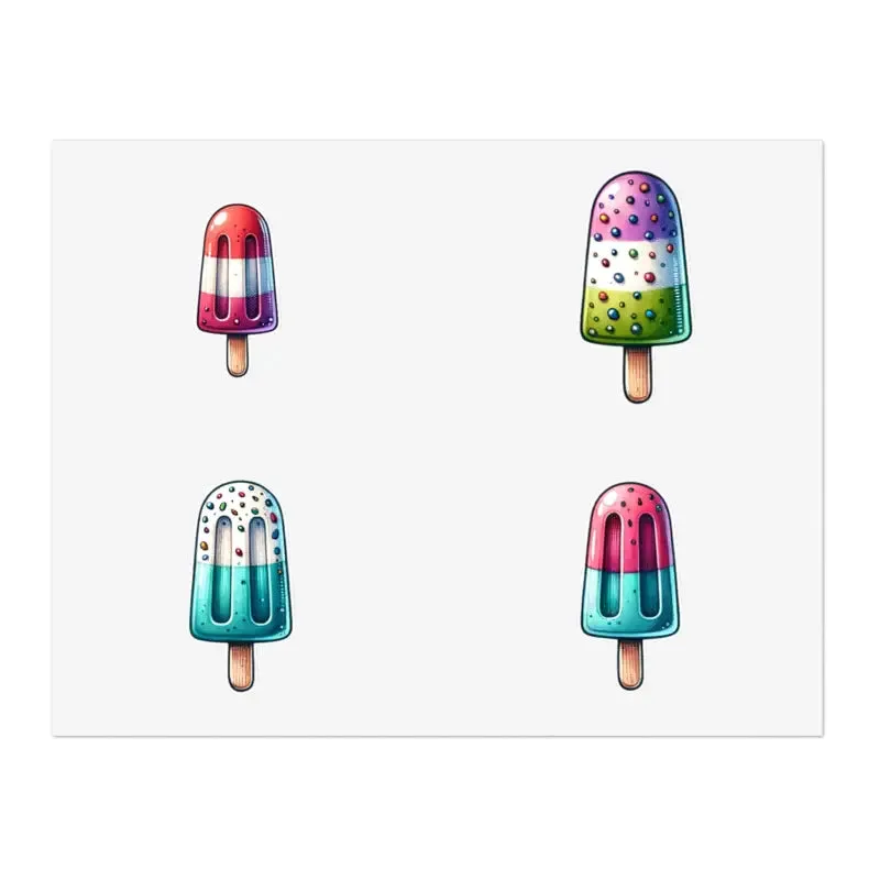 Fun Style with Colorful Popsicles Sticker Sheets