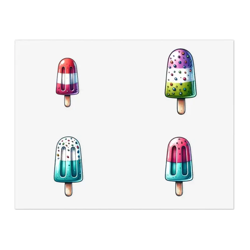 Fun Style with Colorful Popsicles Sticker Sheets