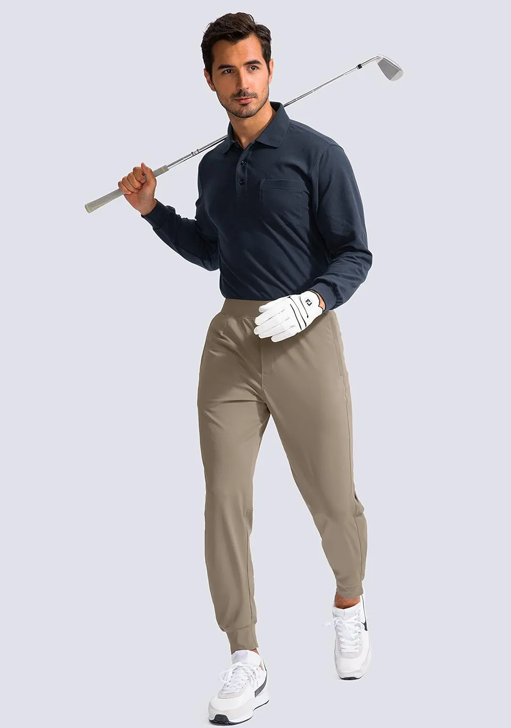 G Gradual Men's Golf Joggers Pants with Zipper Pockets Stretch Sweatpants Slim Fit Track Pants Joggers for Men Work Running