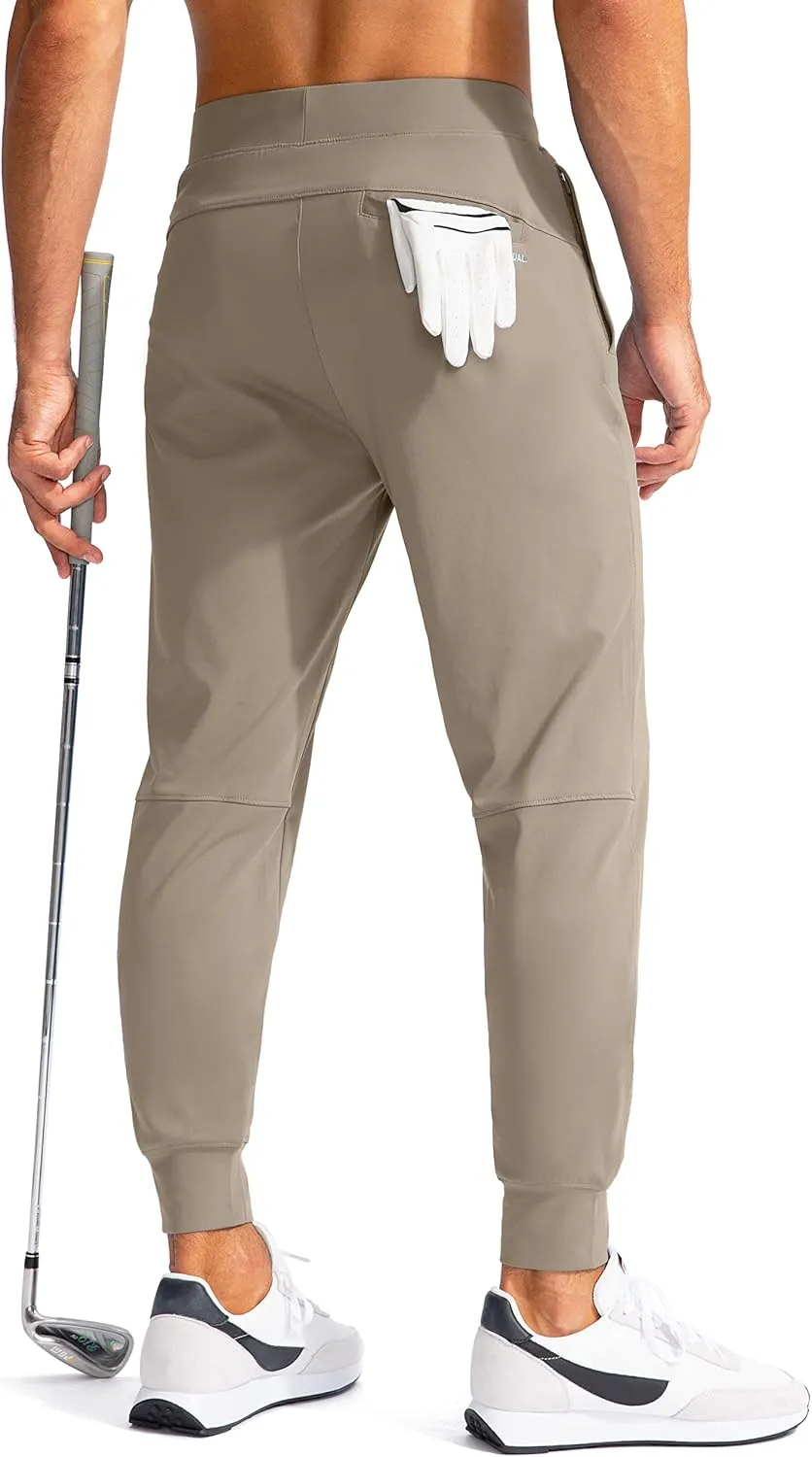 G Gradual Men's Golf Joggers Pants with Zipper Pockets Stretch Sweatpants Slim Fit Track Pants Joggers for Men Work Running