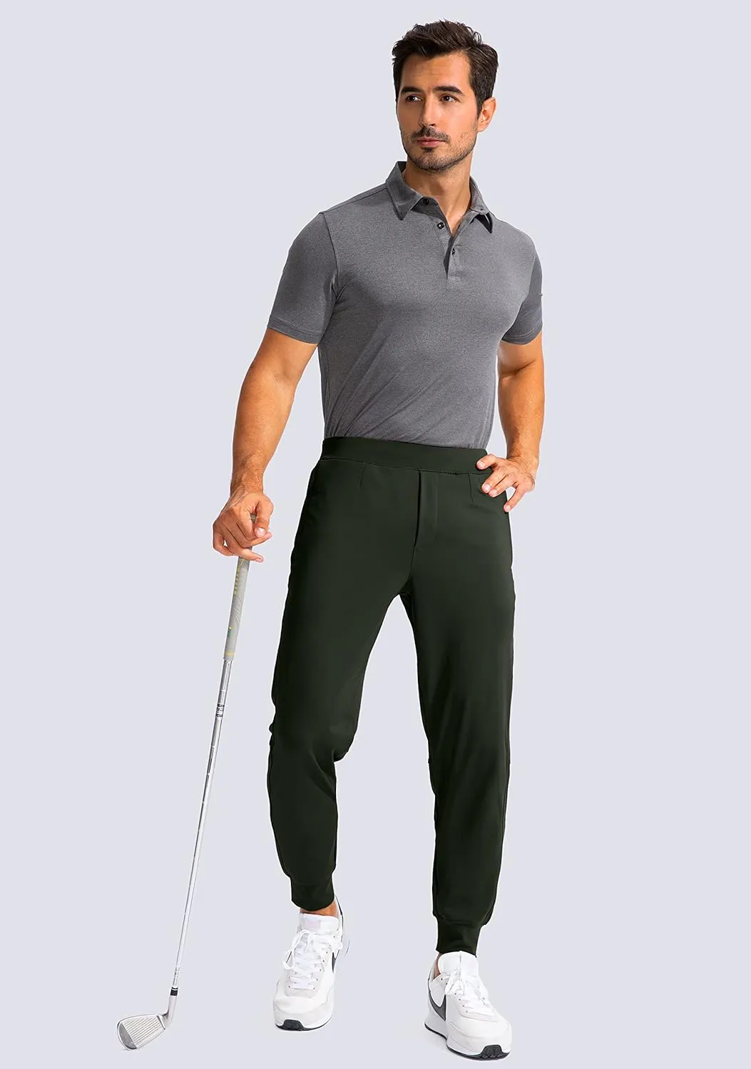 G Gradual Men's Golf Joggers Pants with Zipper Pockets Stretch Sweatpants Slim Fit Track Pants Joggers for Men Work Running