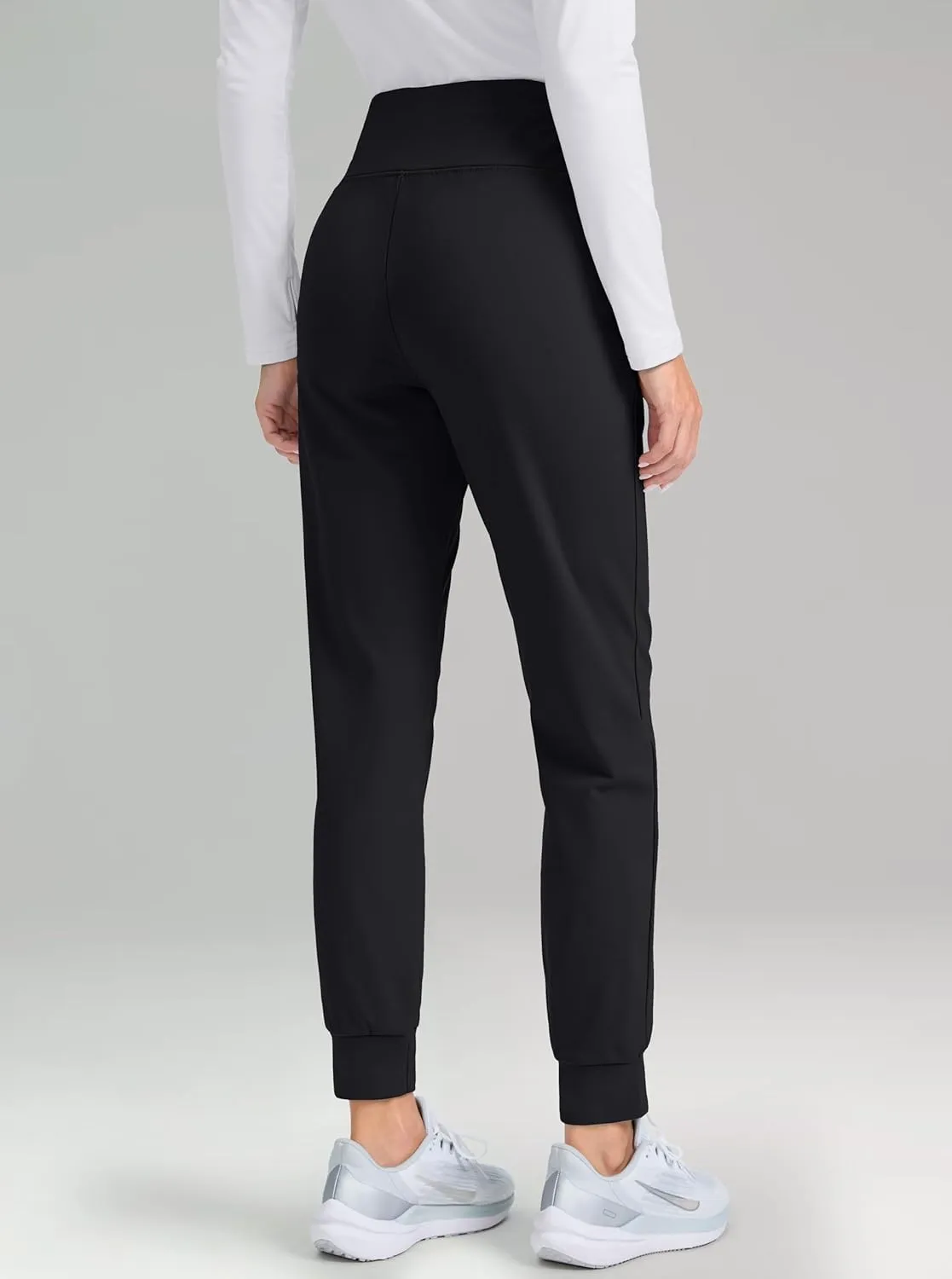 G Gradual Women's Fleece Lined Joggers High Waisted Water Resistant Thermal Hiking Pants Cold Weather Sweatpants with Pockets