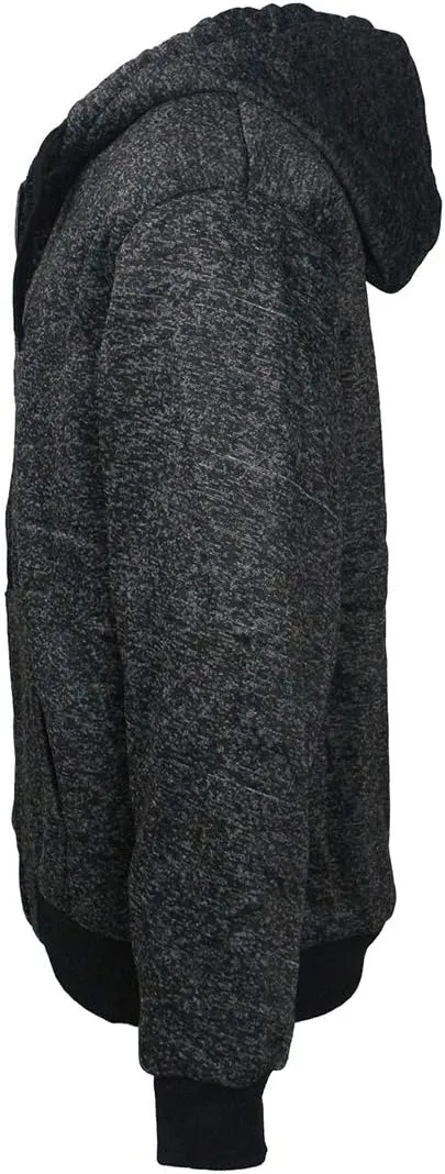 Gary Com Heavyweight Sherpa Hoodies for Men, Thick Fleece Lined Full Zip Up Winter Warm Sweatshirts Work Jackets