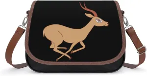 Gazelle Animal African Antelope Women's Small Sling Crossbody Bag Trendy Messenger Bags with Adjustable Strap for Travel