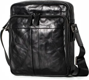 Genuine Leather CrossBody Bag for Men Sling Shoulder Bags Handbag Messenger Pack Outdoor Satchel Travel Business