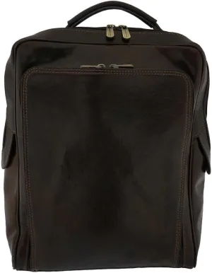 Genuine Leather Italian Backpack 17 Inch Laptop Bag Business Travel Daypack Weekender Bag For Men and Women
