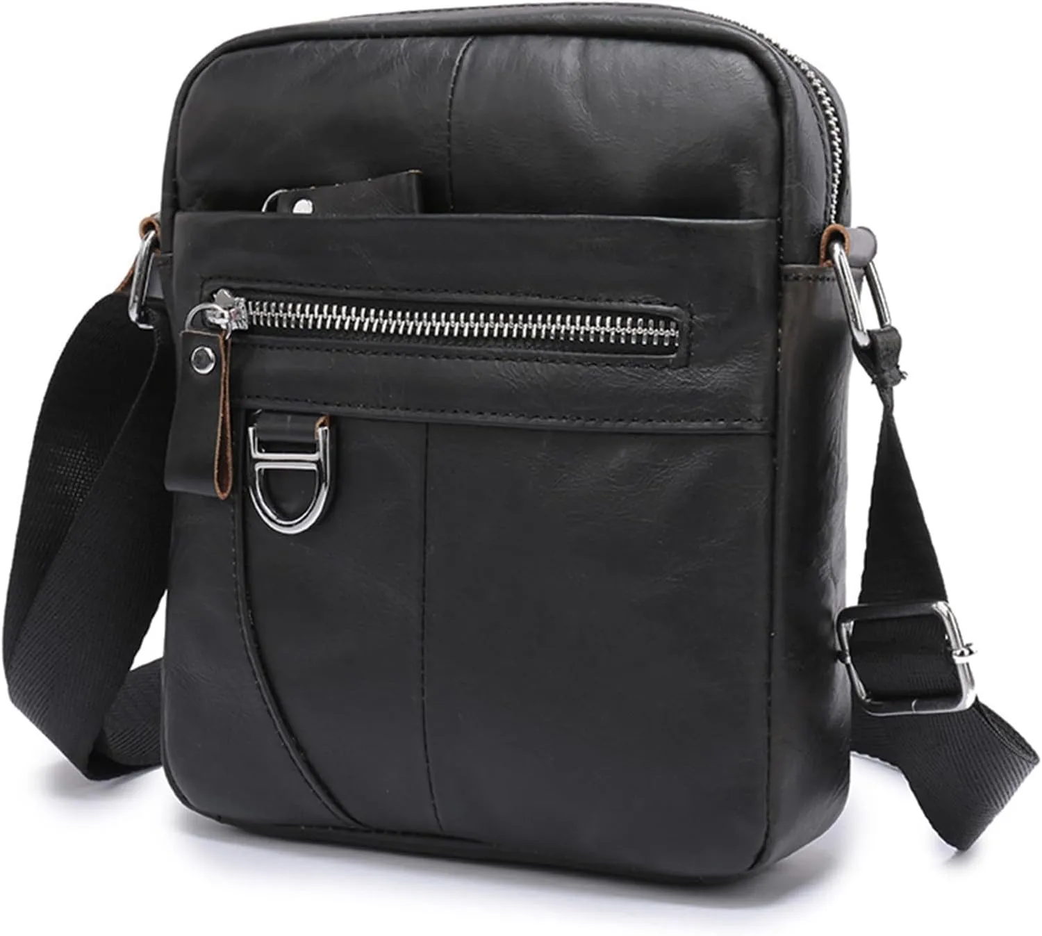 Genuine Leather Messenger Crossbody Shoulder Bag for Women Men Purse