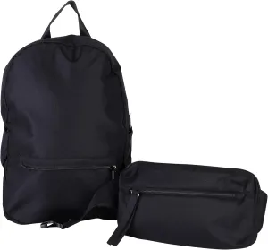 GForce Travel Backpack with Detachable Waist Pouch | RPET Rip Stop Material Organizer Bag, Black, 13"x 4.7"x 16"