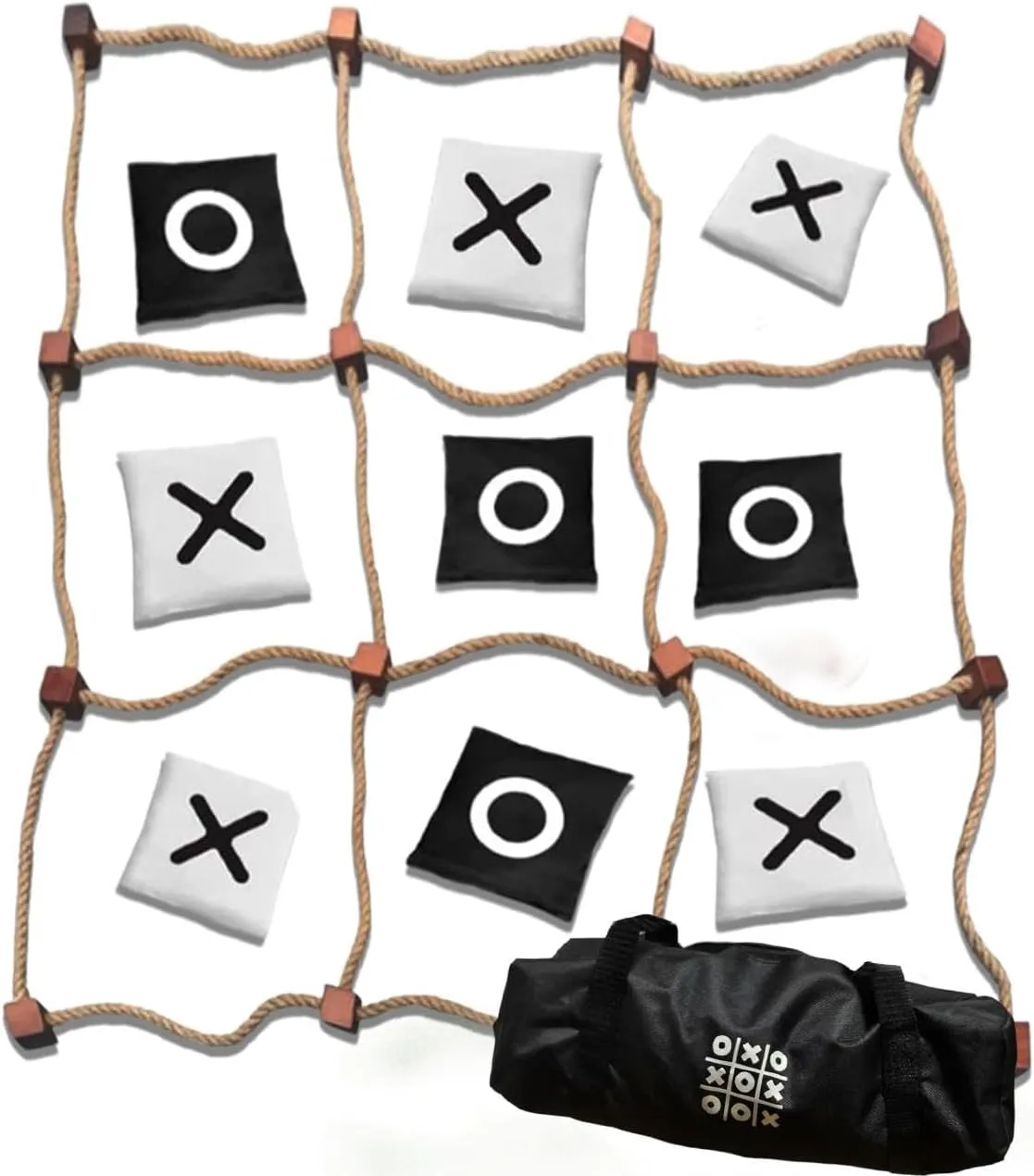 Giant Tic Tac Toe Games | 4ft x 4ft | Bean Bag Toss Yard Outdoor Games for Kids Adults, OCES Backyard Lawn Camping Instant Setup No Assembly