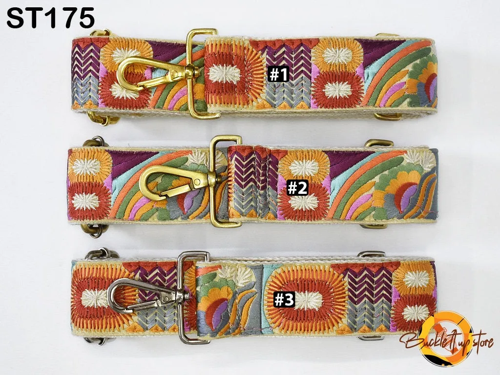 Gift for Daughter Replacement Handbag Boho Bag Strap Embroidered Camera Strap Crossbody Strap for Purses Embroidery Adjustable Guitar Strap