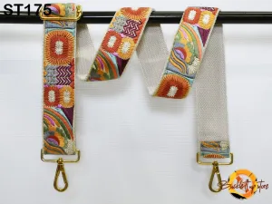 Gift for Daughter Replacement Handbag Boho Bag Strap Embroidered Camera Strap Crossbody Strap for Purses Embroidery Adjustable Guitar Strap