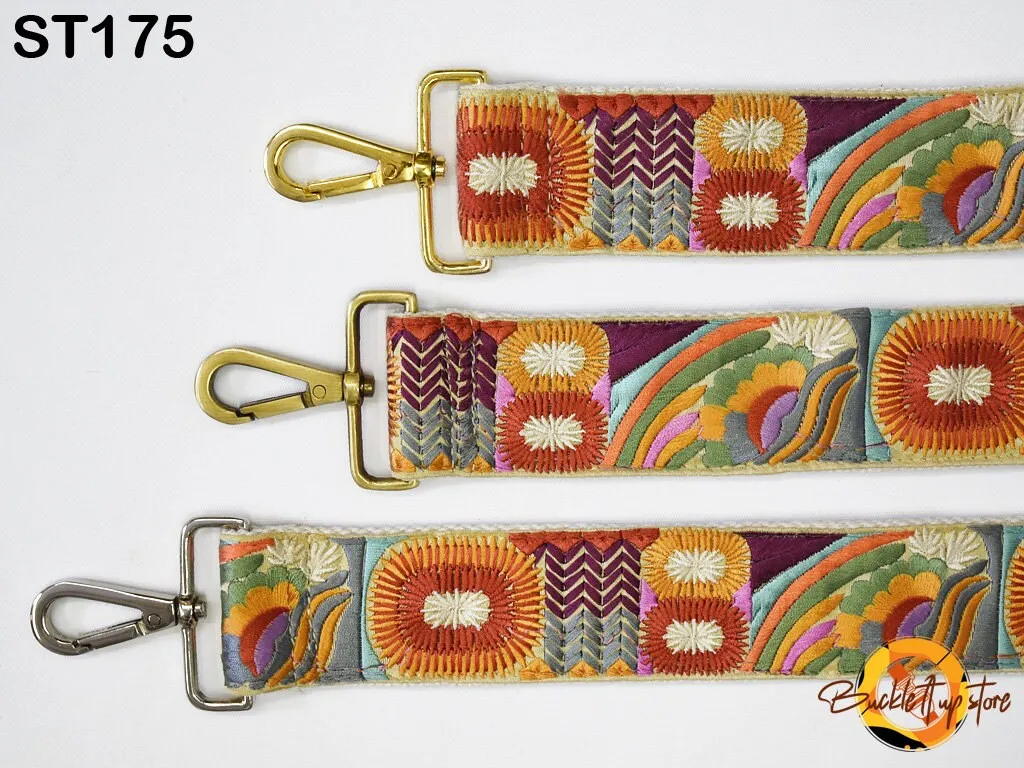 Gift for Daughter Replacement Handbag Boho Bag Strap Embroidered Camera Strap Crossbody Strap for Purses Embroidery Adjustable Guitar Strap