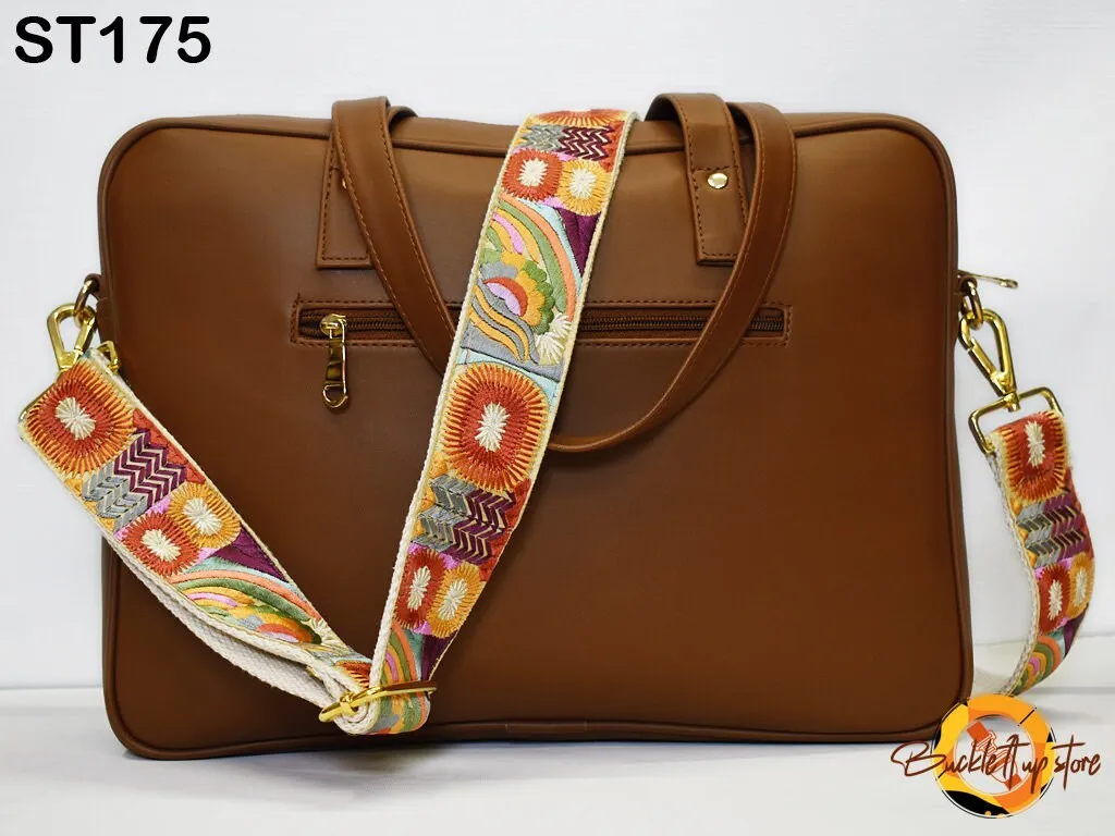 Gift for Daughter Replacement Handbag Boho Bag Strap Embroidered Camera Strap Crossbody Strap for Purses Embroidery Adjustable Guitar Strap