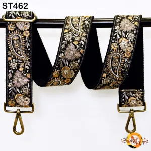 Gift Wife Embroidered Purse Strap Crossbody Strap for Purses Handbag Boho Bag Strap Floral Embroidery Replacement Strap Boho Guitar Strap