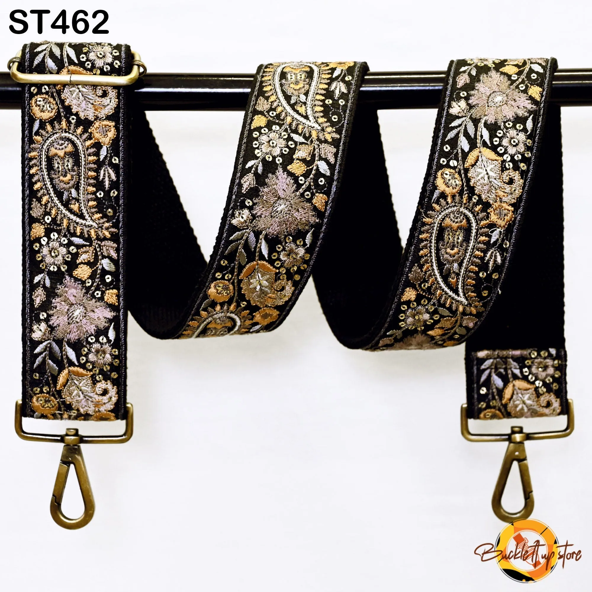 Gift Wife Embroidered Purse Strap Crossbody Strap for Purses Handbag Boho Bag Strap Floral Embroidery Replacement Strap Boho Guitar Strap