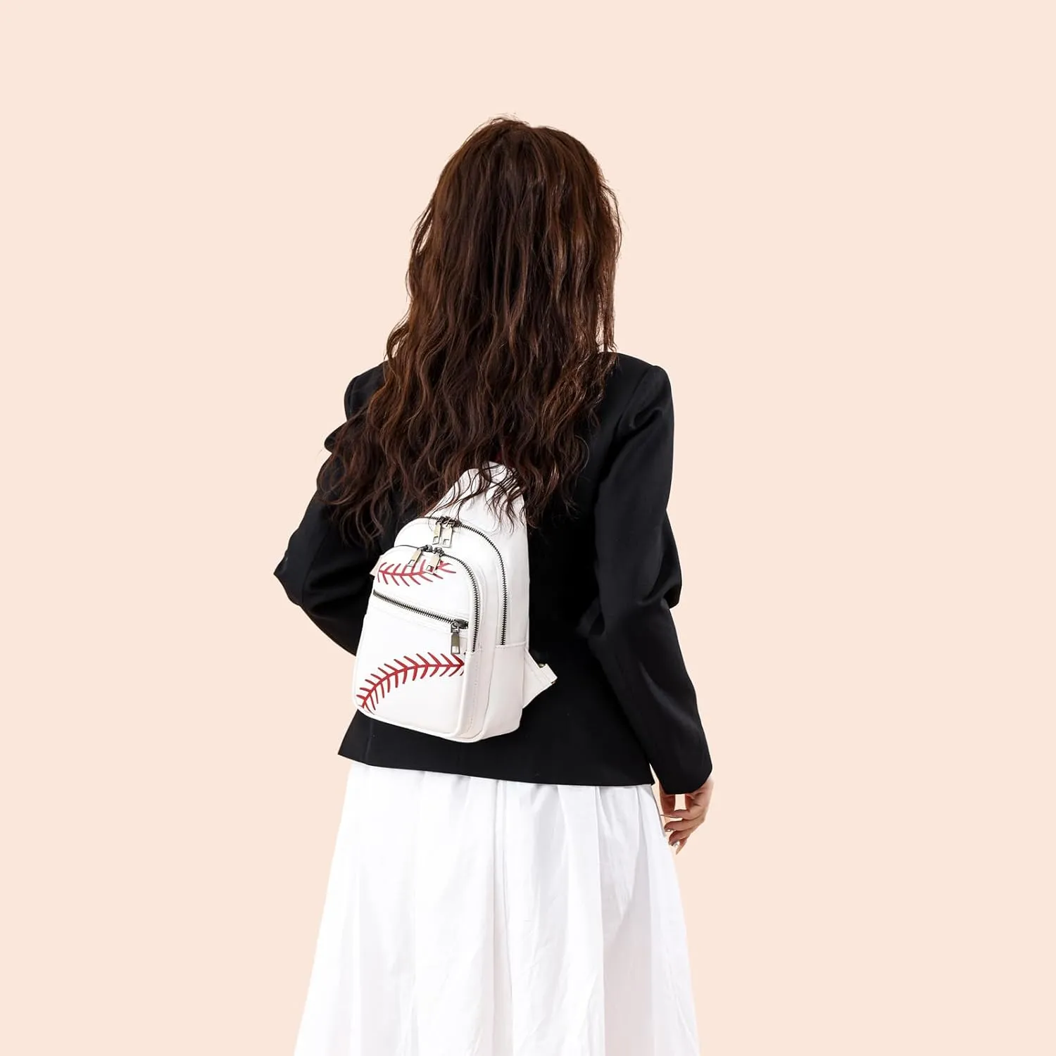 Gifts for Women Mom Christmas Gifts Birthday Small Sling Bag Leather Crossbody Baseball Fanny Packs Waist Pack for Traveling