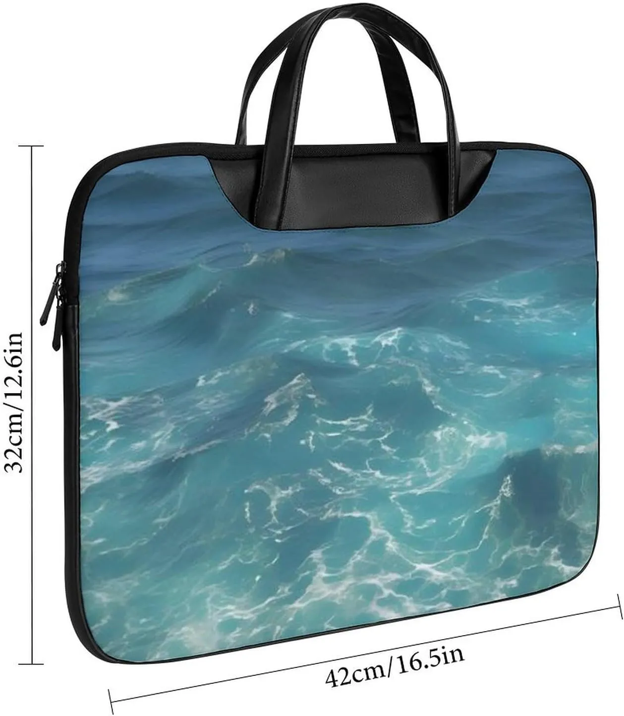 Giraffe Laptop Bag for Women Handheld Leather Computer Bag Laptop Messenger Bag Briefcase