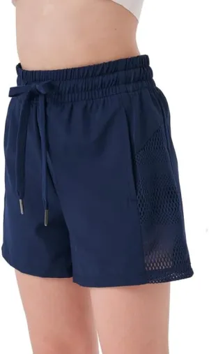 Girls Athletic Shorts with Spandex Liner Quick Dry Running Fitness Shorts for Kids Teen Active Sports Track