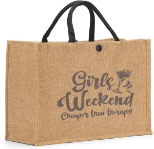 Girls Trip Gifts Tote Bag for Women's Weekend & Beach Trips