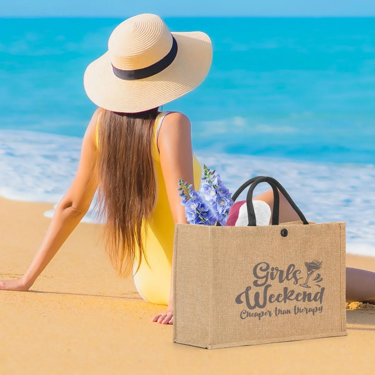 Girls Trip Gifts Tote Bag for Women's Weekend & Beach Trips