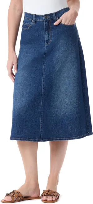 Gloria Vanderbilt Women's High Waist 5-Pocket Zip Front Skirt Standard