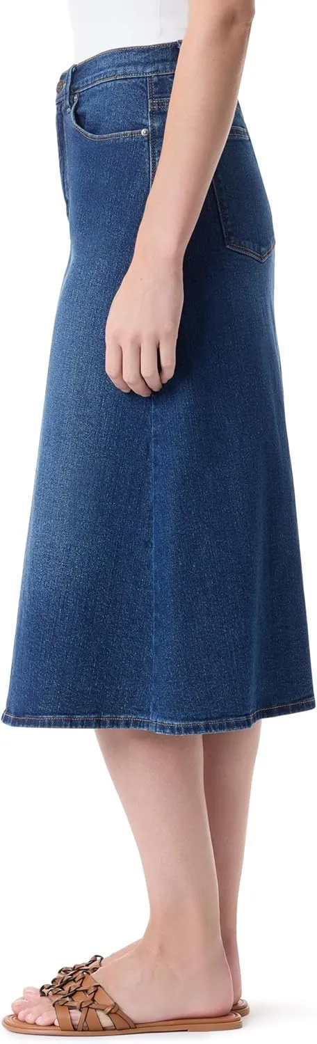 Gloria Vanderbilt Women's High Waist 5-Pocket Zip Front Skirt Standard