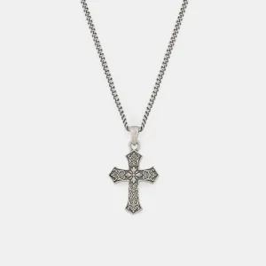 Gothic Cross Necklace | Silver
