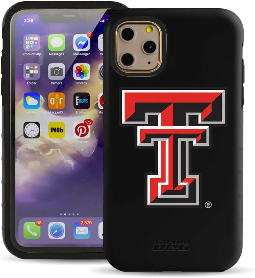 Guard Dog Case Compatible with iPhone 11 Pro Max - Military Grade - Rugged Two Piece Protection - Collegiate Licensed - Texas Tech Red Raiders - Logo