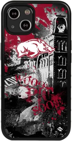 Guard Dog Case Compatible with iPhone 14 - Military Grade - Rugged Two Piece Protection - Collegiate Licensed - Arkansas Razorbacks - by Paulson Designs