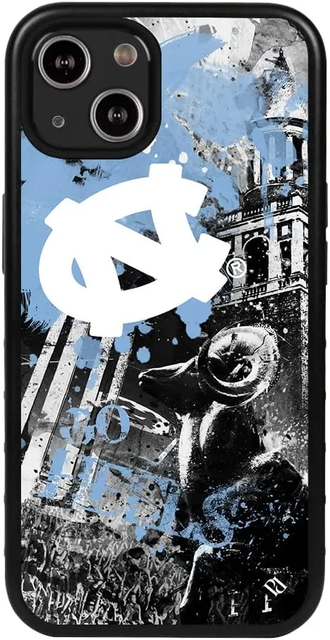 Guard Dog Case Compatible with iPhone 14 - Military Grade - Rugged Two Piece Protection - Collegiate Licensed - North Carolina Tar Heels - by Paulson Designs
