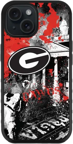 Guard Dog Case Compatible with iPhone 15 Plus - Compatible with MagSafe - Military Grade - Rugged Two Piece Protection - Collegiate Licensed - Georgia Bulldogs - by Paulson Designs