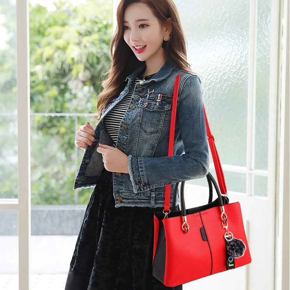 Handbag Fashion Ladies Tote Bag PU Leather Crossbody Bags Messenger Bag