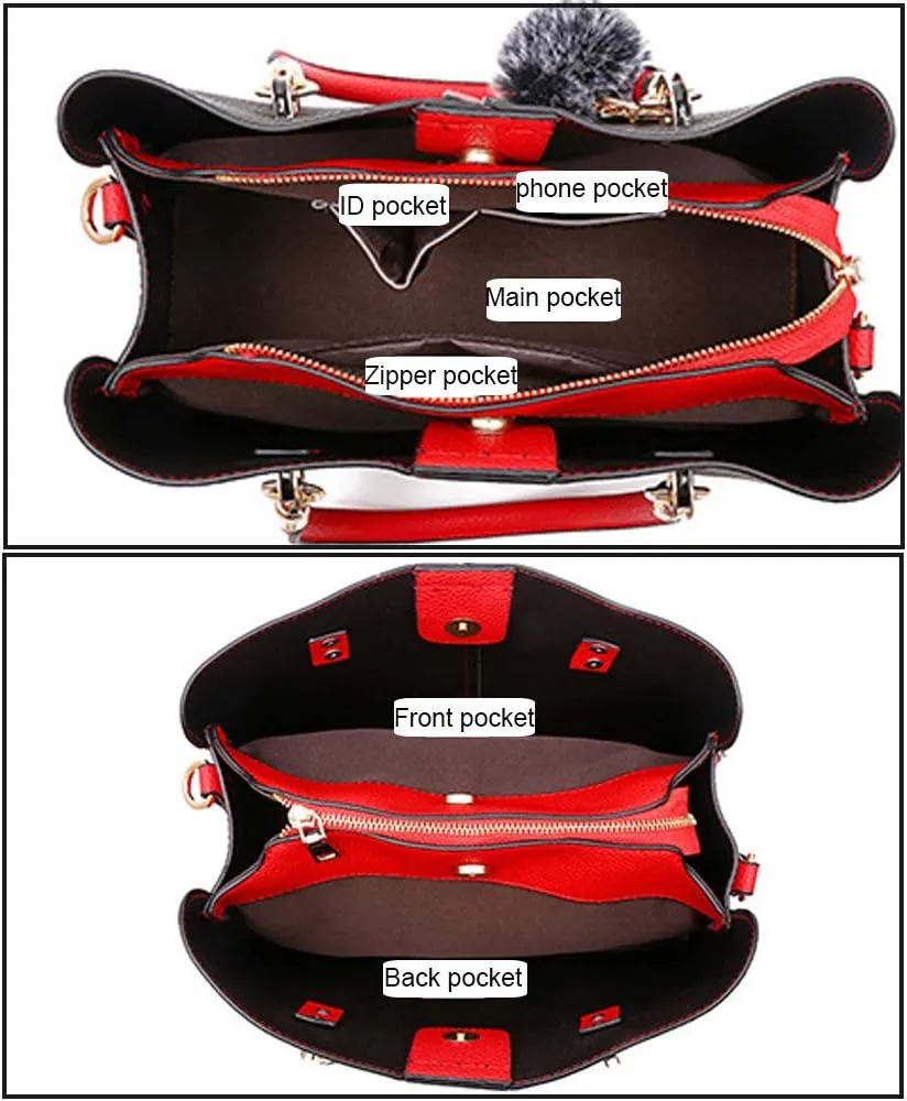 Handbag Fashion Ladies Tote Bag PU Leather Crossbody Bags Messenger Bag