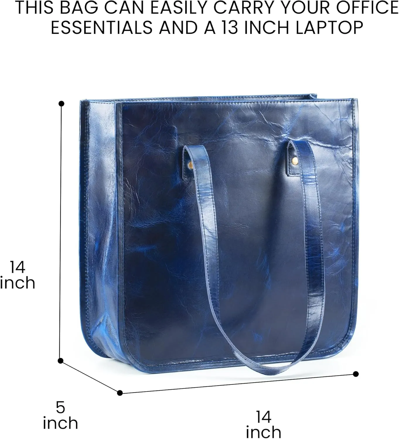 Handmade World Leather Women's Tote Bag 'The Aria' Fits 13 Inch Laptop Computer Shoulder Purse Handbag For Shopping Office