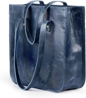 Handmade World Leather Women's Tote Bag 'The Aria' Fits 13 Inch Laptop Computer Shoulder Purse Handbag For Shopping Office