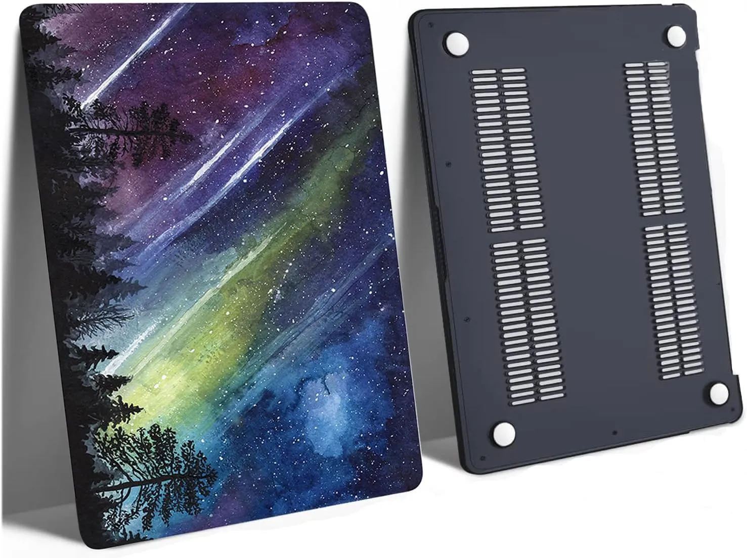 Hard Case Compatible with MacBook Pro 13 inch 2020 2019 2018 2017 2016 Release A1706 A1708 A1989 A2159 A2251 A2289 A2338, Color Printing Plastic Hard Shell Cover & Keyboard Cover & Bag, Aurora