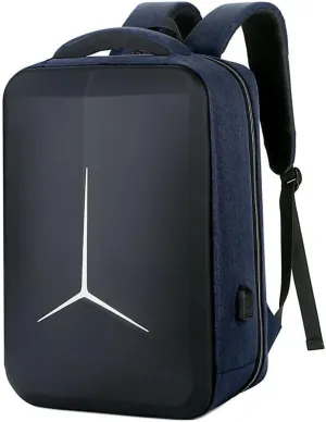 Hard Shell Business Backpack Travel Laptop backpack USB port backpack Daily laptop backpack Waterproof travel backpack (Blue)