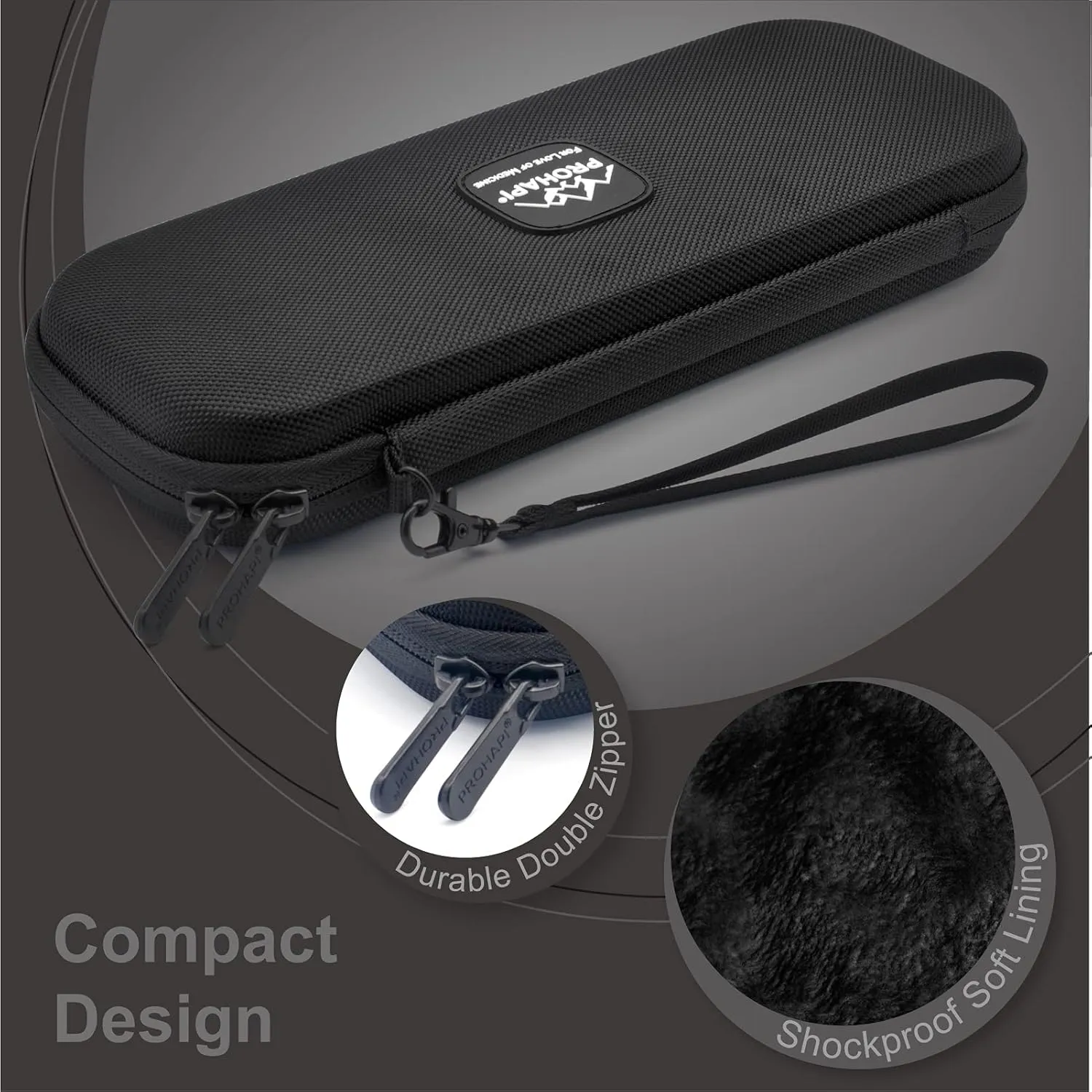 Hard Stethoscope Case, Lightweight Thin Stethoscope Holder Storage Pouch for Littmann Classic III, Lightweight II S.E, Cardiology IV, MDF Acoustica Deluxe Stethoscopes (Black)