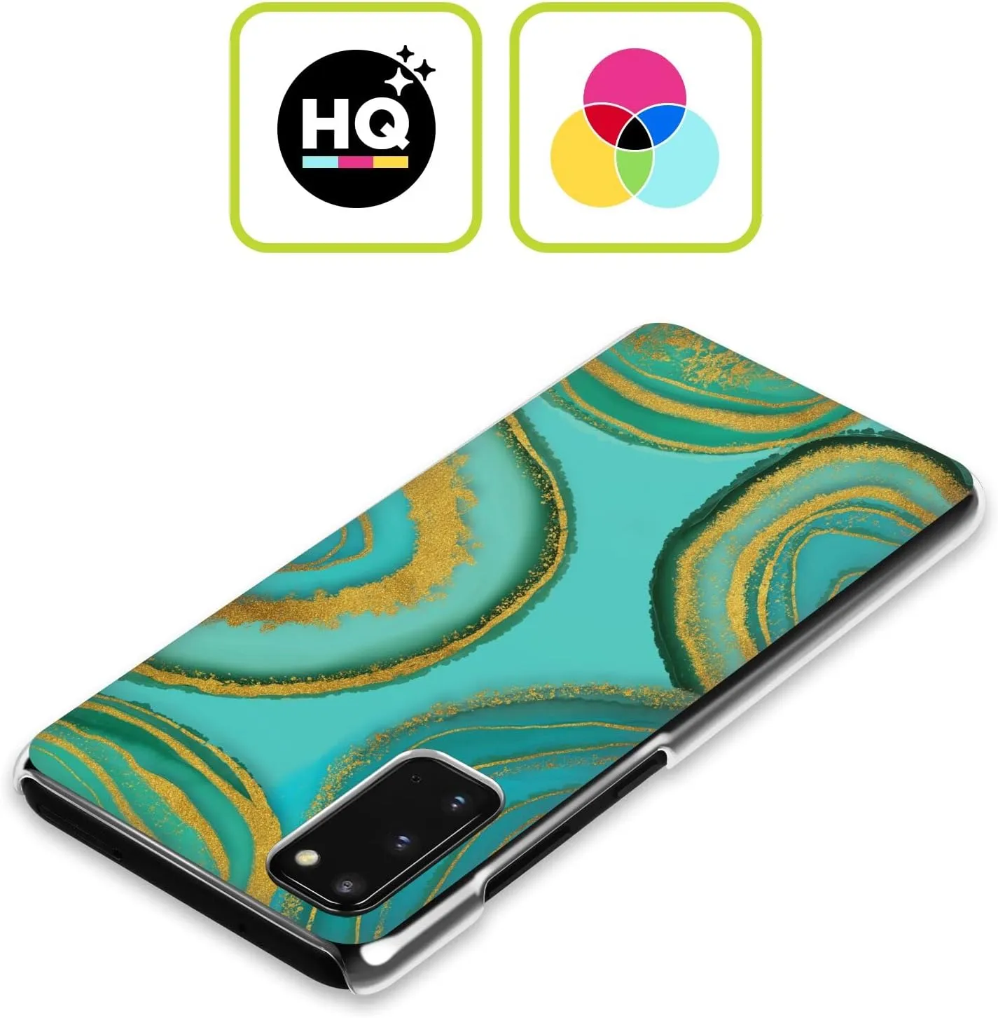 Head Case Designs Officially Licensed LebensArt Agate Turquoise Glamour Patterns Hard Back Case Compatible with Samsung Galaxy A15