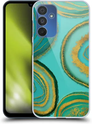 Head Case Designs Officially Licensed LebensArt Agate Turquoise Glamour Patterns Hard Back Case Compatible with Samsung Galaxy A15
