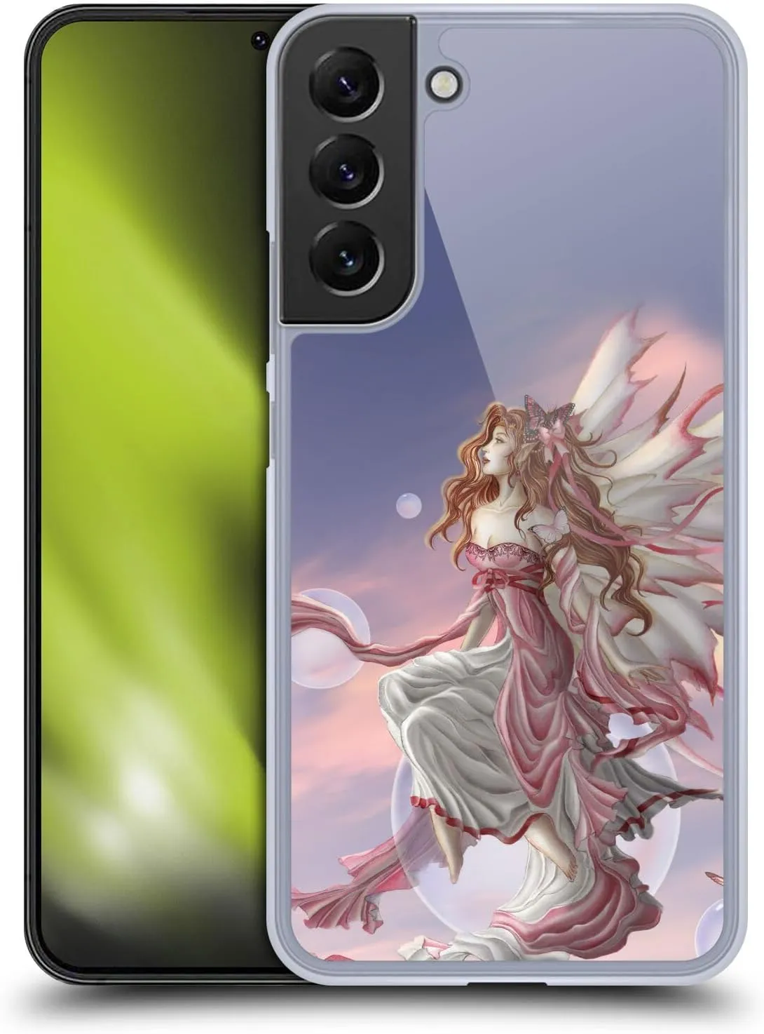 Head Case Designs Officially Licensed Nene Thomas Daybreak Pink Fairy Bubbles Hard Back Case Compatible with Samsung Galaxy S22  5G