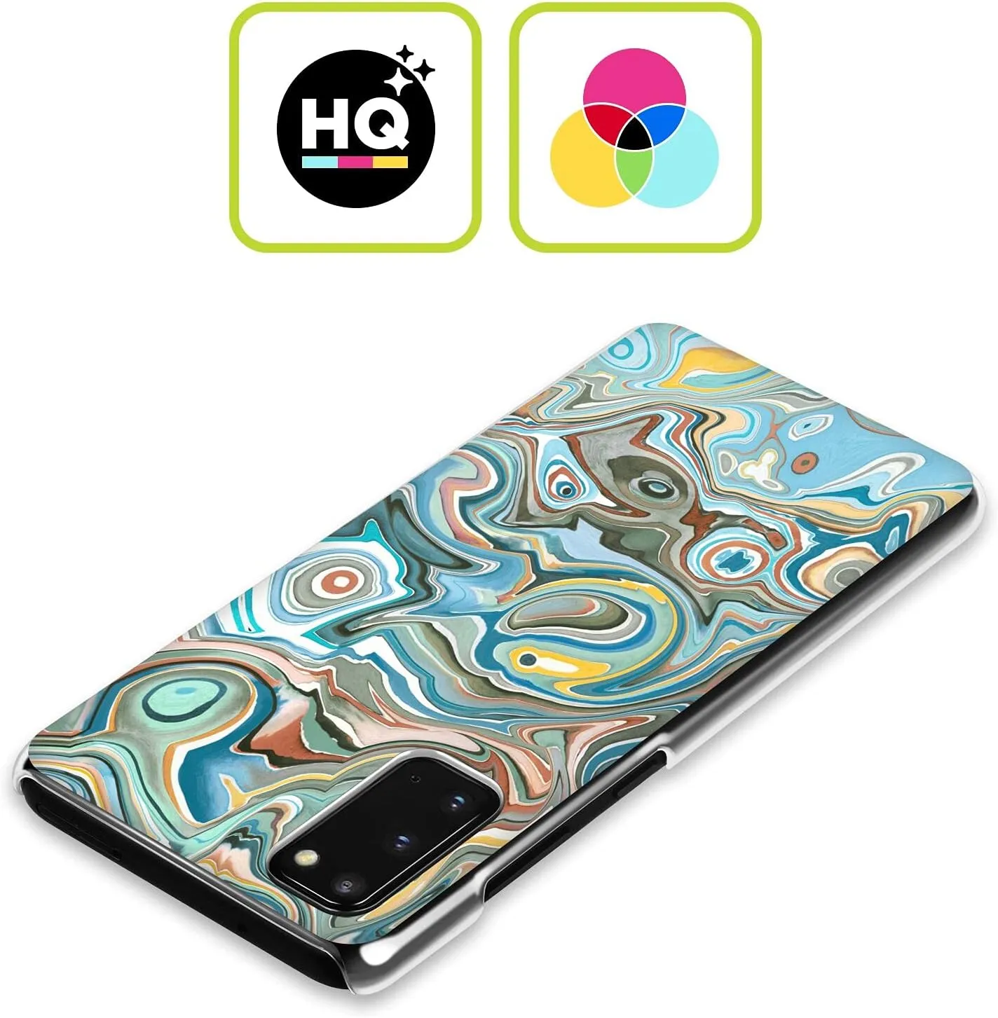 Head Case Designs Officially Licensed Ninola Blue Mineral Agates Abstract 3 Hard Back Case Compatible with Samsung Galaxy A55 5G