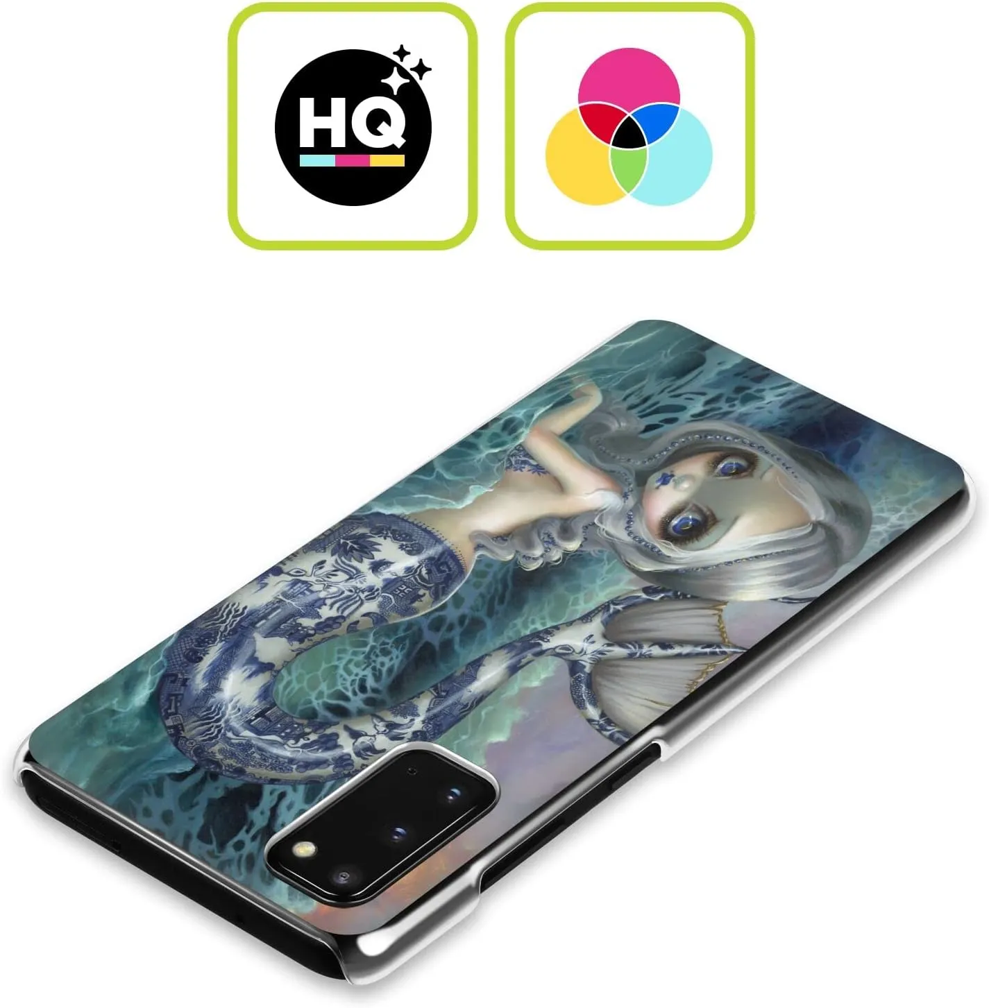 Head Case Designs Officially Licensed Strangeling Blue Willow Tail Mermaid Hard Back Case Compatible with Samsung Galaxy A15