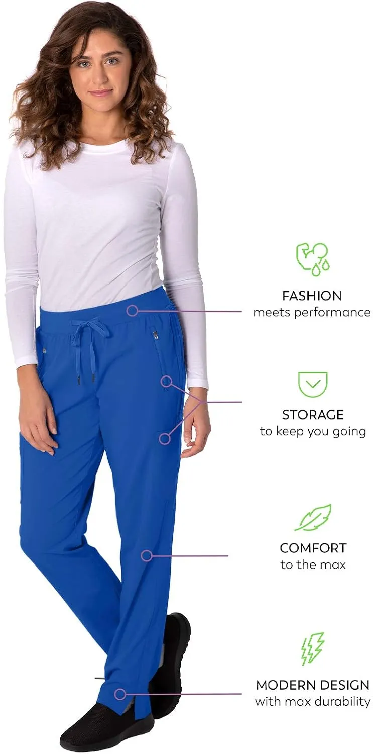 Healing Hands 6 Pocket Scrubs Pants for Women Purple Label Womens 9141 Toni Drawstring Scrub Pant Soft Comfortable Fabric