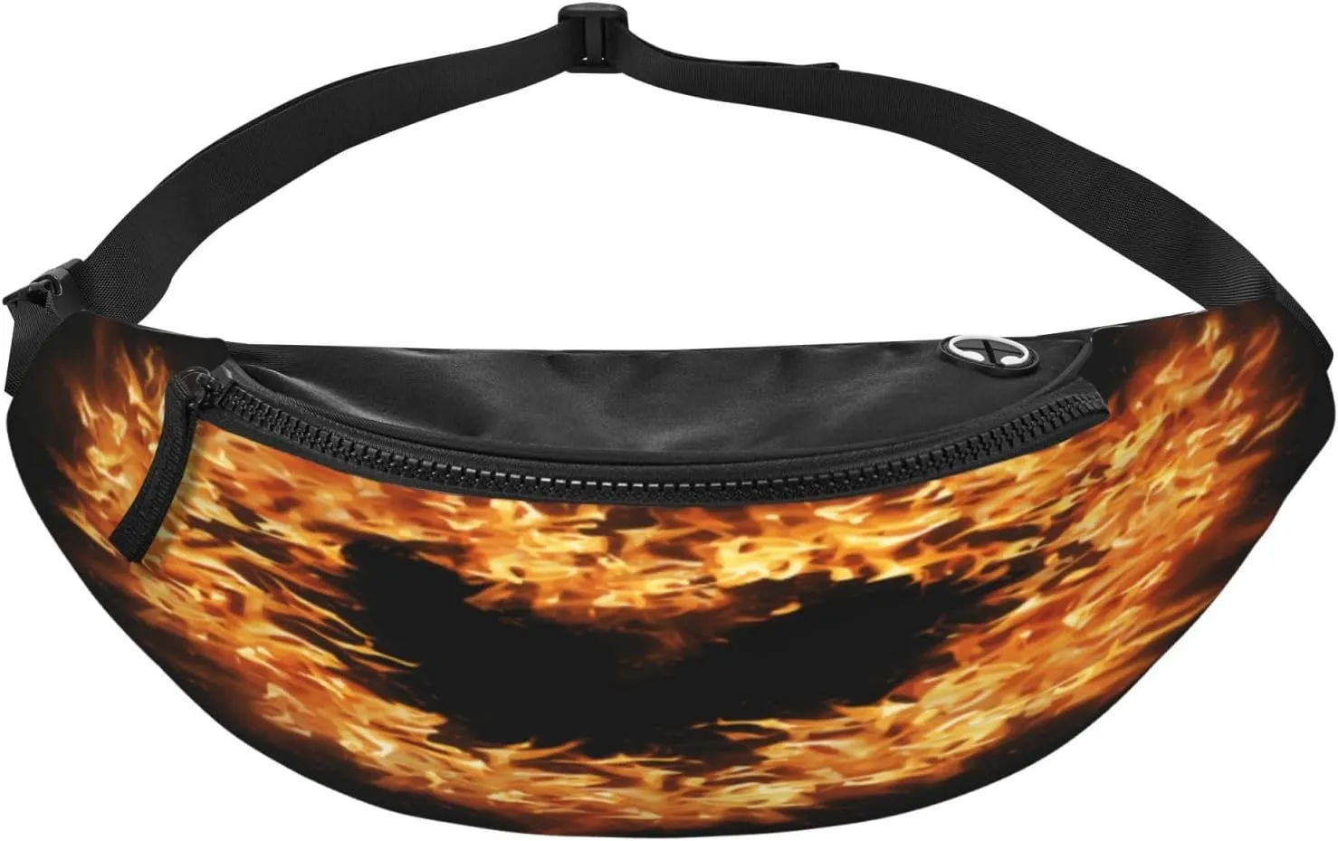 Heart Orange Fanny Pack, Crossbody Waist Packs for Women Men Waist Bags with Adjustable Strap for Travel Running Hiking Sport