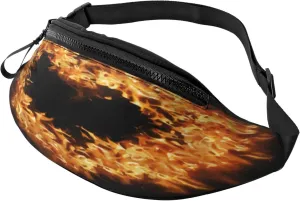 Heart Orange Fanny Pack, Crossbody Waist Packs for Women Men Waist Bags with Adjustable Strap for Travel Running Hiking Sport
