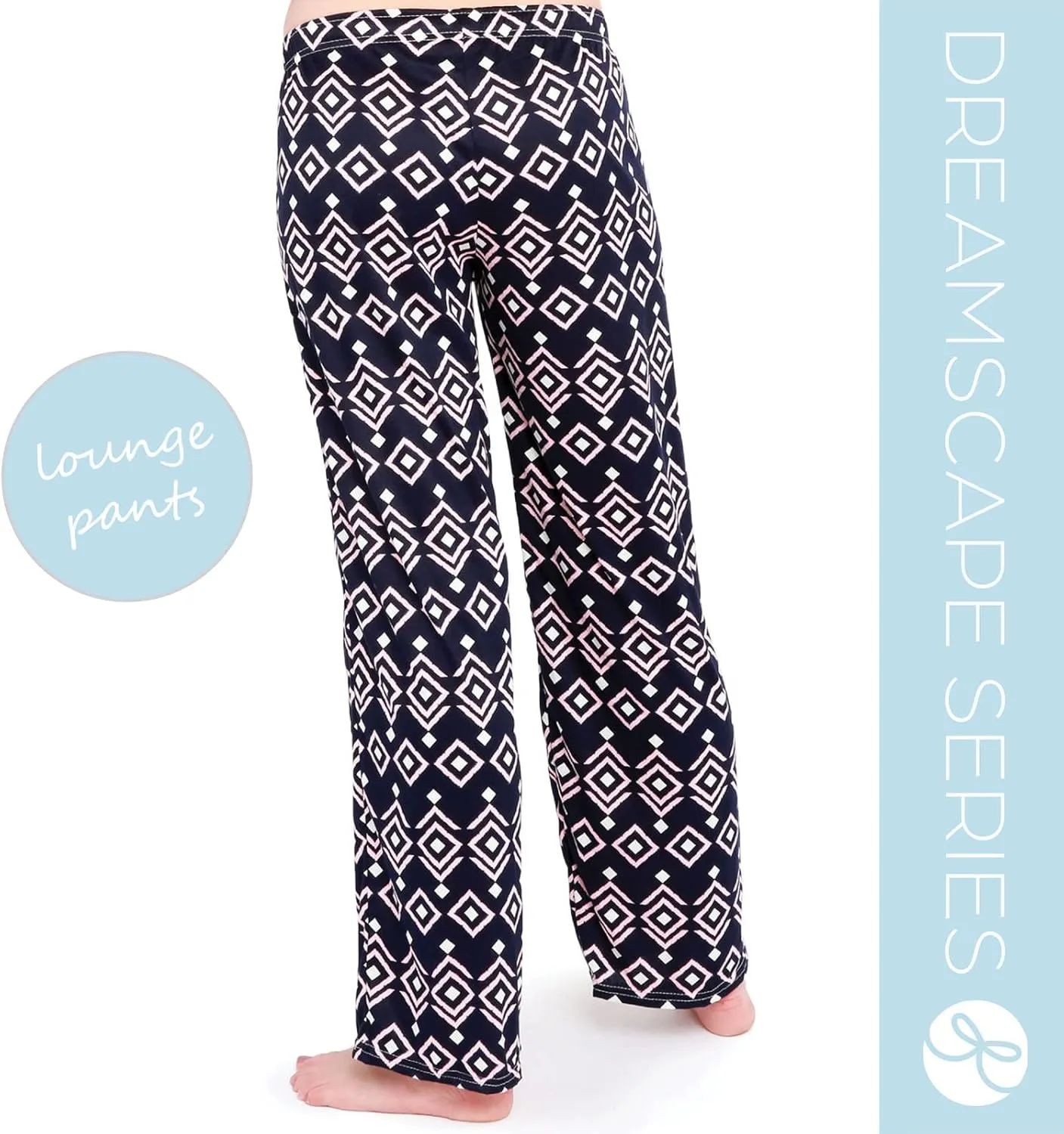 Hello Mello Signature Lounge Pants Womens Soft Pajama Bottoms Elastic Waistband Drawstring Tie